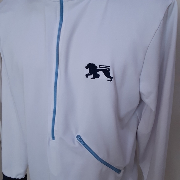 Alial Fital, made in USA, Micropoly Blend Half Zip Windbreaker, Size M - Picture 3 of 9